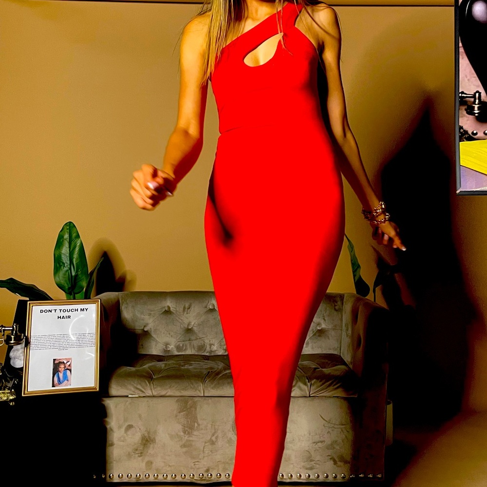 Red j luxe midaxi dress